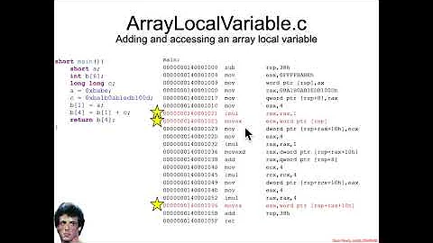 Local Variables: ArrayLocalVariable.c Intro - Architecture 1001: x86-64 Assembly