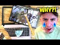 I Destroyed His Computer & Bought Him A New One.. (Fortnite)