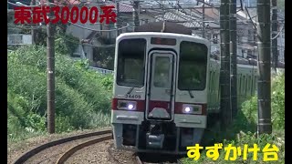 すずかけ台駅に到着する東武30000系