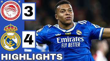 ⚪️Olympiacos vs Real Madrid (3-4) Extended HIGHLIGHTS | UEFA Champions League