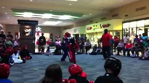 Collin sparring with one of his instructors