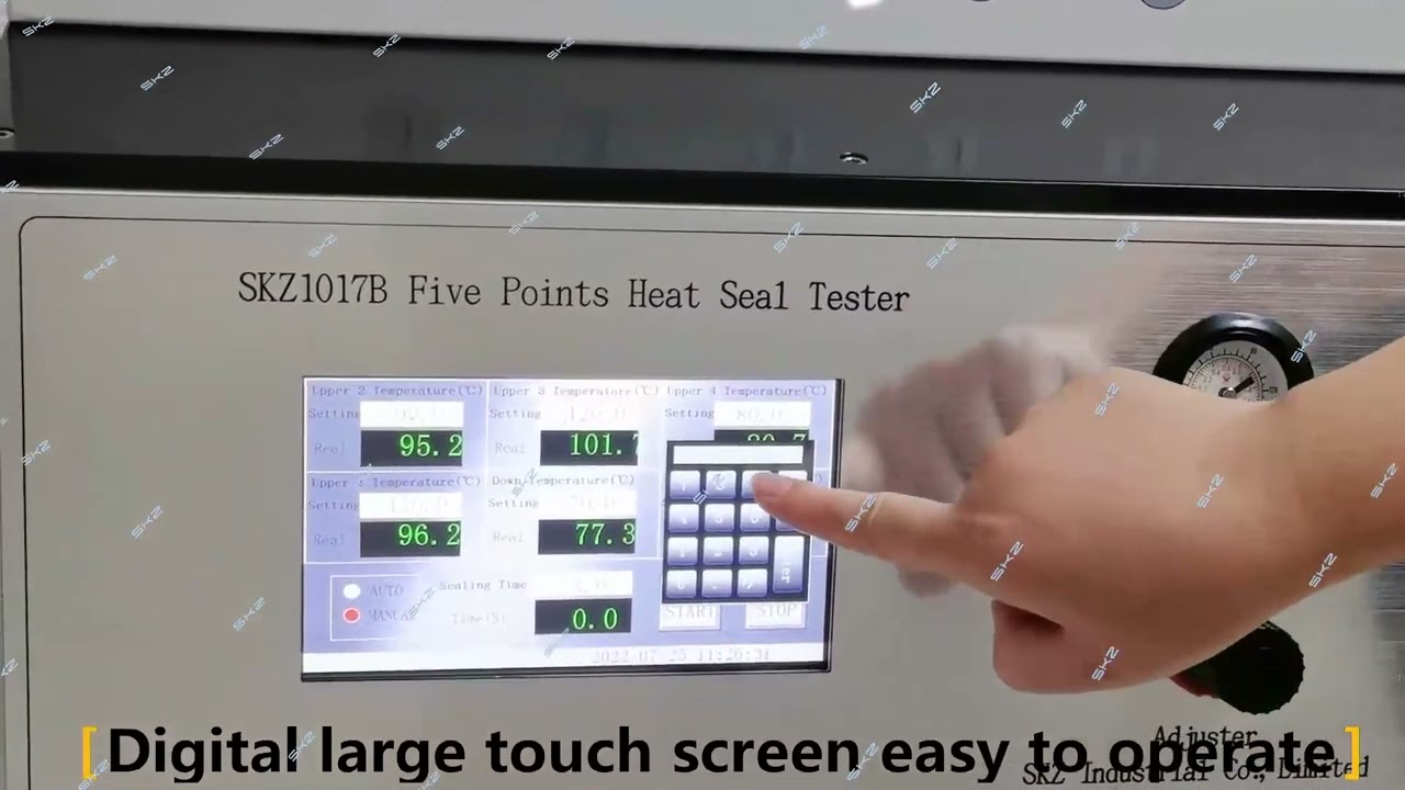 SKZ1017B price plastic film ASTMD1003 gradient heat seal tester machine five point heat seal tester