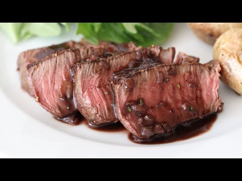 filet-mignon-with-port-wine-reduction-sauce!-cast-iron-skillet-steak-recipe!