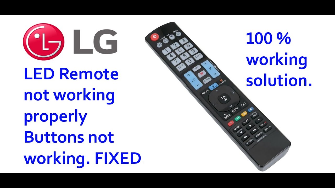 LG Led remote not working - YouTube