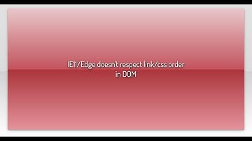 IE11/Edge doesn