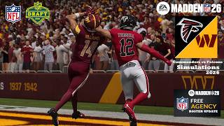 Madden 26 Commanders vs Atlanta Falcons Draft + Free Agency Updated Roster Sim 2026 Game Play