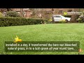 Artificial grass installation city garden in Newcastle by Wonderlawn