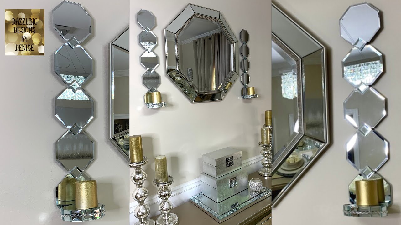 DIY Room Decor|| Modern Glam Wall Sconces|| Dollar Tree DIYs