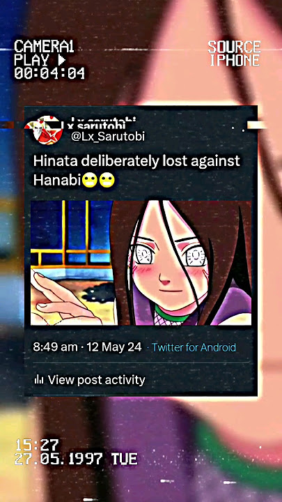 Hinata deliberately lost against Hanabi #shorts #naruto #viral