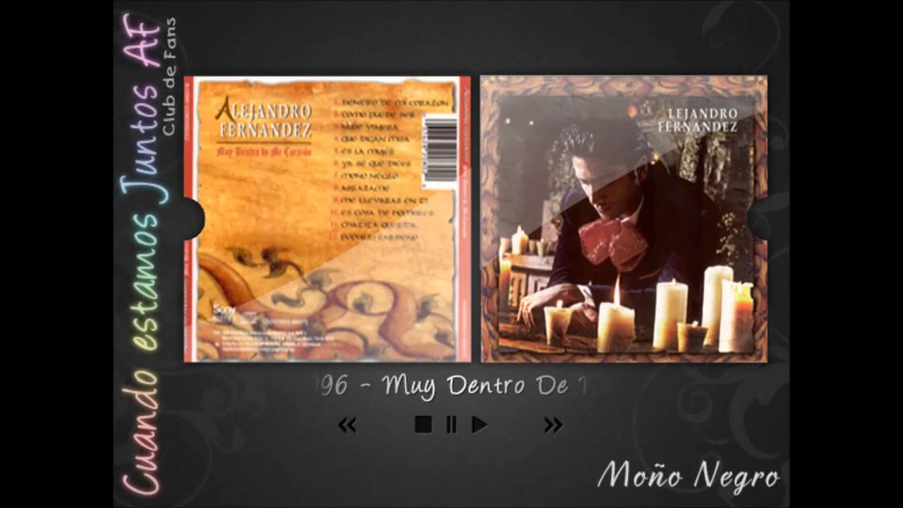 MOÑO NEGRO: Acordes y Letra para Guitarra, Ukulele, Bajo y Piano (Alejandro  Fernandez)