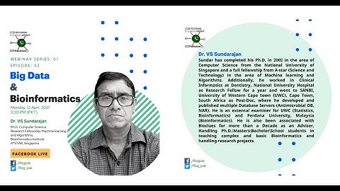 Big data and bioinformatics | CB Webinar Series Ep: 02 | RSG Pakistan