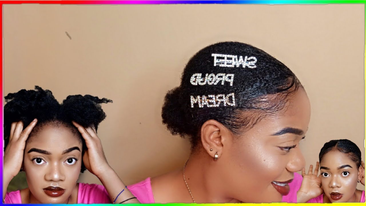 How To Do A Sleek Low Bun On 4c Natural Hair awkward Length 4a 4b