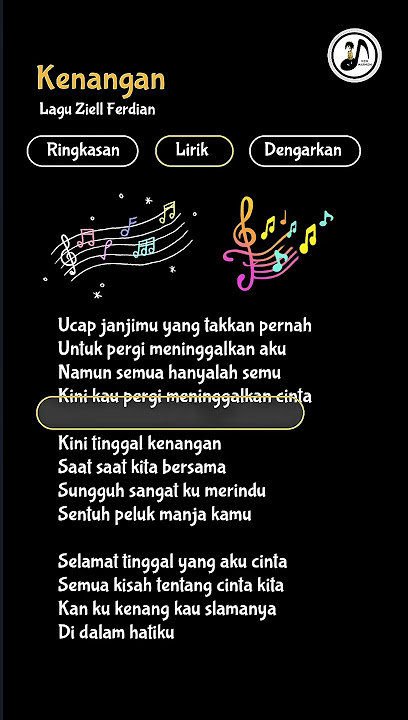 Kenangan - Ziell Ferdian 🎶 #lyrics #liriklagu #laguviral #lagubaper #fyp #fypage