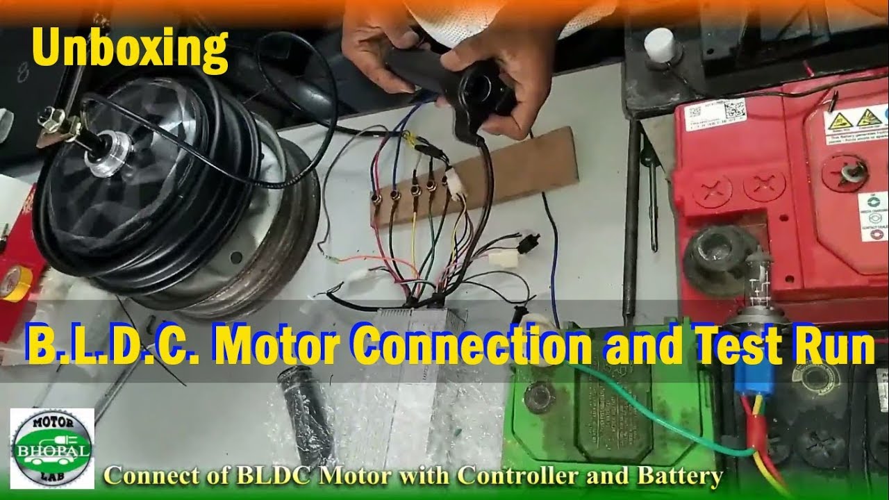 BLDC Hub Motor Wiring Connections || with Unboxing - YouTube