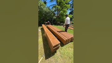 Grading joists from thick to thin. #deckbuilding #shorts #construction #deck #diy #deckconstruction