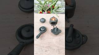 diy mini clay kitchen, #kitchenset #miniature #creativeclayideas #diy #clay #claycreationsideas