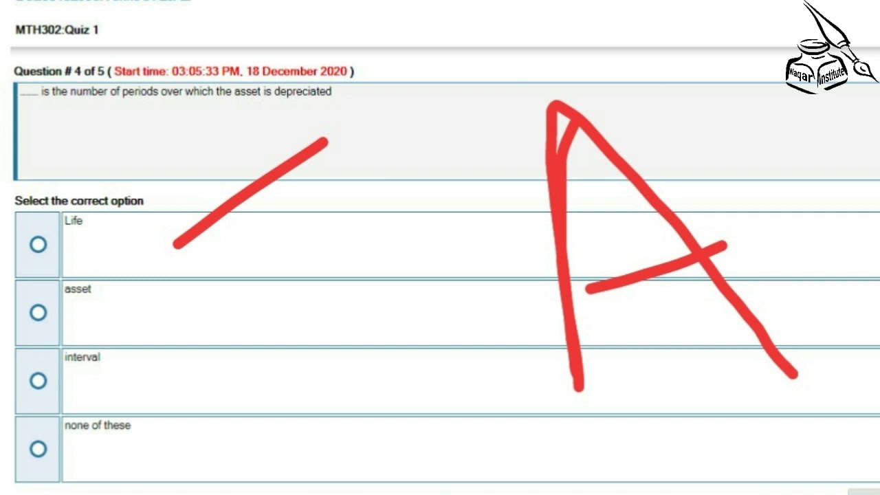 MTH302 QUIZ # 1 Solved  lecture # 17 to 19 Solved by Waqar Institute