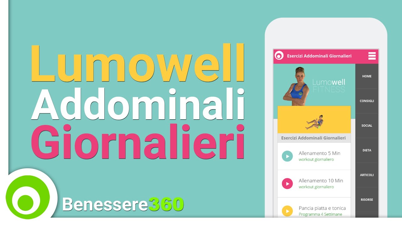 Addominali Giornalieri Lumowell Benessere360 App Android Ed Apple Ios Youtube