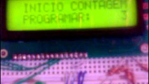 Contador programavel com LCD 16x2 usando PIC 18F4520 e 16F628A