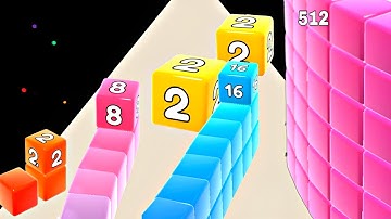 Cube Run 2048  - All levels 22 To 41 Gameplay Android iOS