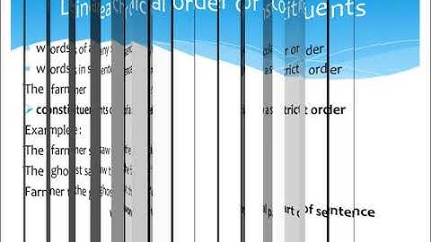 CONSTITUENCY of syntax