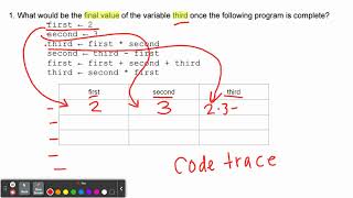 Code Tracing Example 01