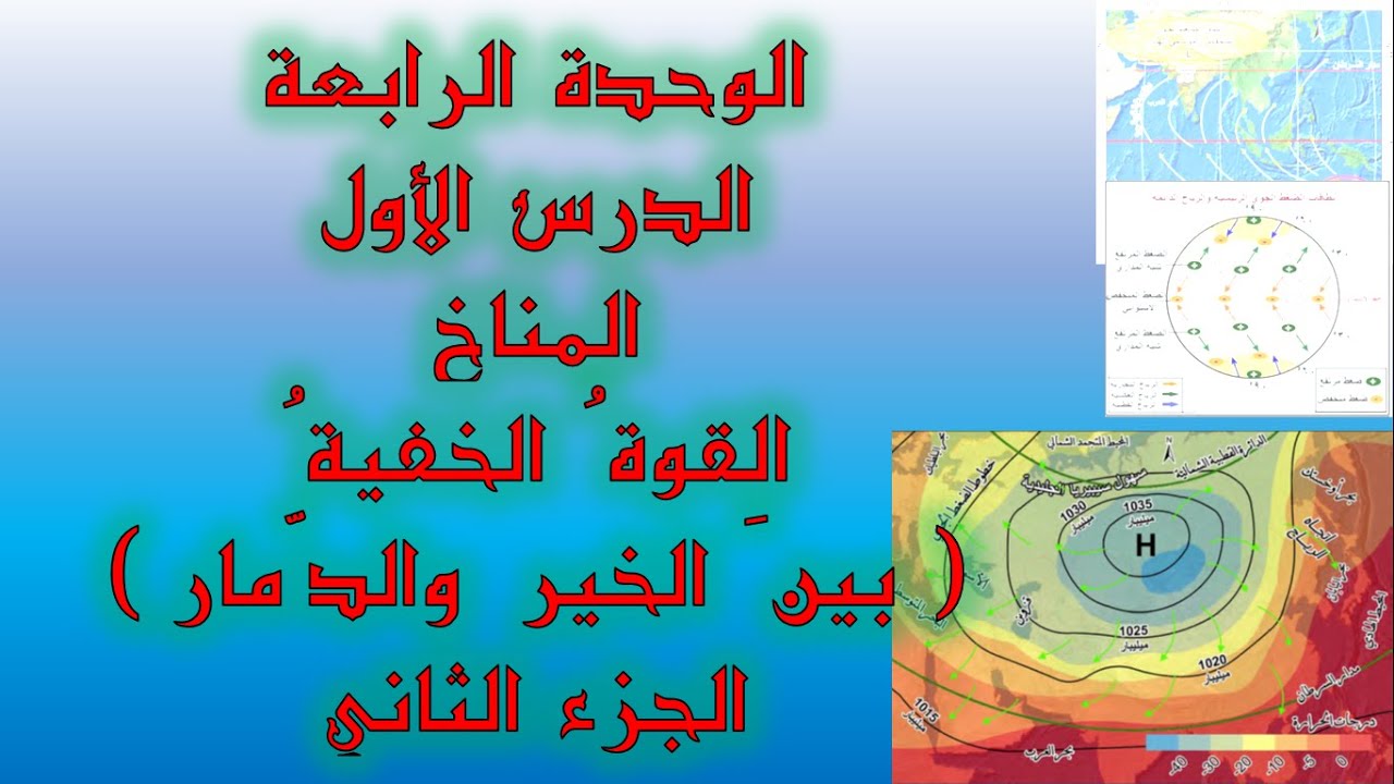 الوحدة الرابعة المناخ-الدرس الأول القوة الخفية-الجزء الثاني الرياح التجارية_#الثالث_الثانوي_الأدبي