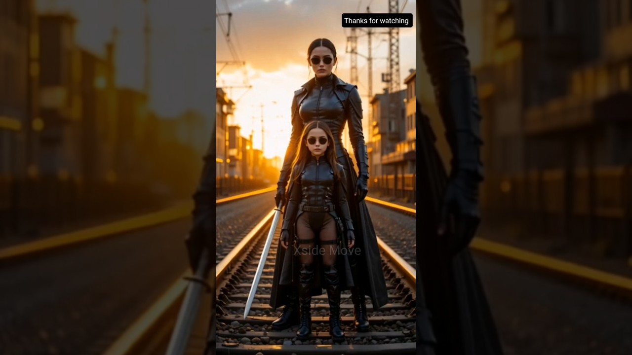 Future Superhero Duo – Blade Woman & Her Brave Daughter 🚶‍♀️🗡️ 