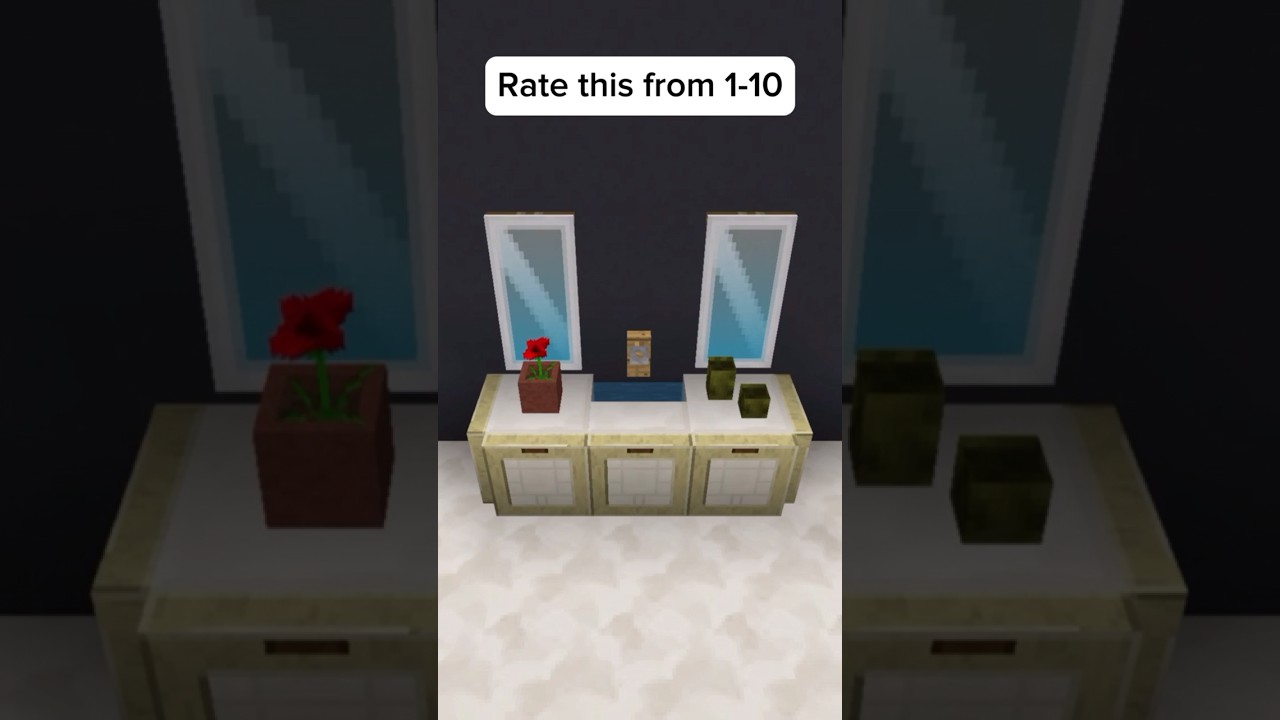 Minecraft: How to make a nice Bathroom Sink😱💧