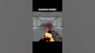 Guns Mod java VS Guns Addon Bedrock ☠️‼️ #shorts #minecraft