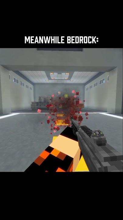 Guns Mod java VS Guns Addon Bedrock ☠️‼️ #shorts #minecraft