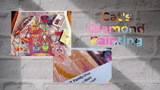 HOW I WORK ON A LARGE DIAMOND PAINTING - Starting Family Circus by Diamond Art Club (WIP 'n' chat)