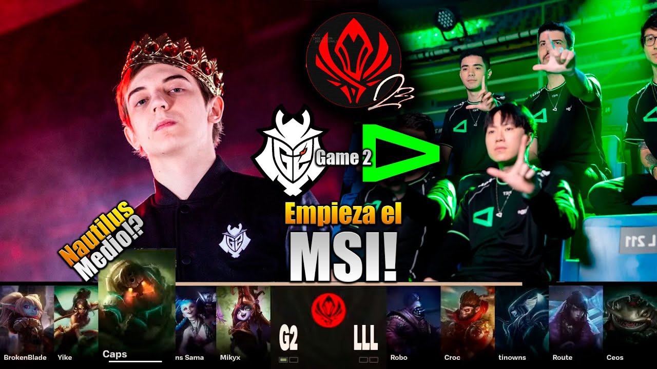 Vuelve el MSI y Caps juega NAUTILUS MID Reacción Game 2 G2 vs LOUD