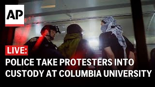 Columbia University LIVE: New York police take protesters into custody