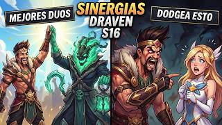 CÓMO GANAR BOT LANE FÁCIL: Las Mejores Sinergias con Draven (Tier List duos bot S16) 🤝