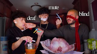 Deaf, Mute, and Blind Cooking with ACRYLIC NAILS