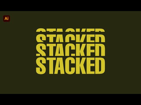Stacked Pattern text effect in Adobe Illustrator CC 2021