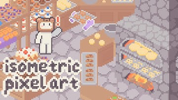 Drawing a magical fantasy bakery - Tips for isometric pixel art in Pixquare