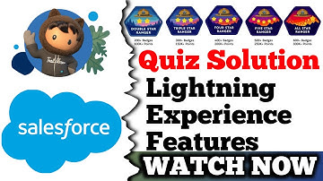 Lightning Experience Features | Salesforce Trailhead | Quiz Solution