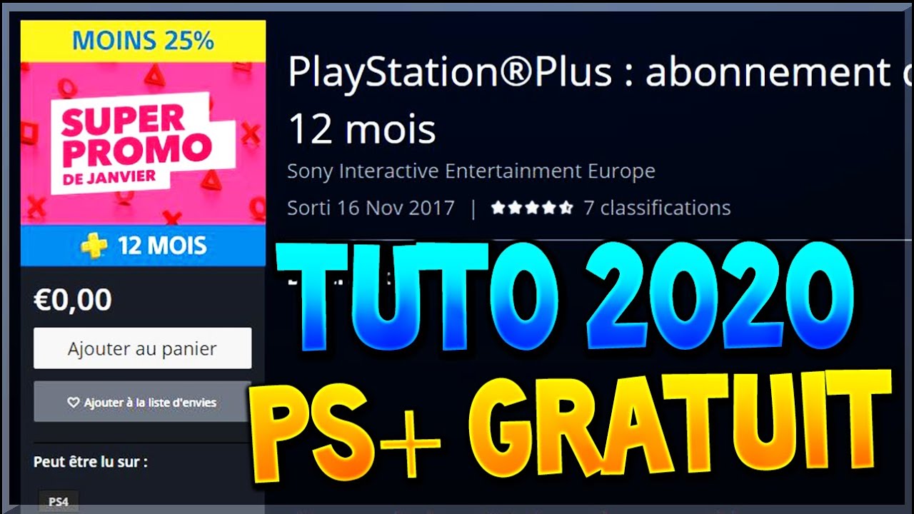 Interessant dechifrere Charlotte Bronte TUTO FR - AVOIR LE PS+ GRATUIT SUR PS4 EN 2020 Playstation Plus gratuit /  Free PS+ 2020 - YouTube