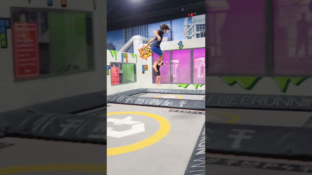 Double Backflip On Trampoline Flips Shorts