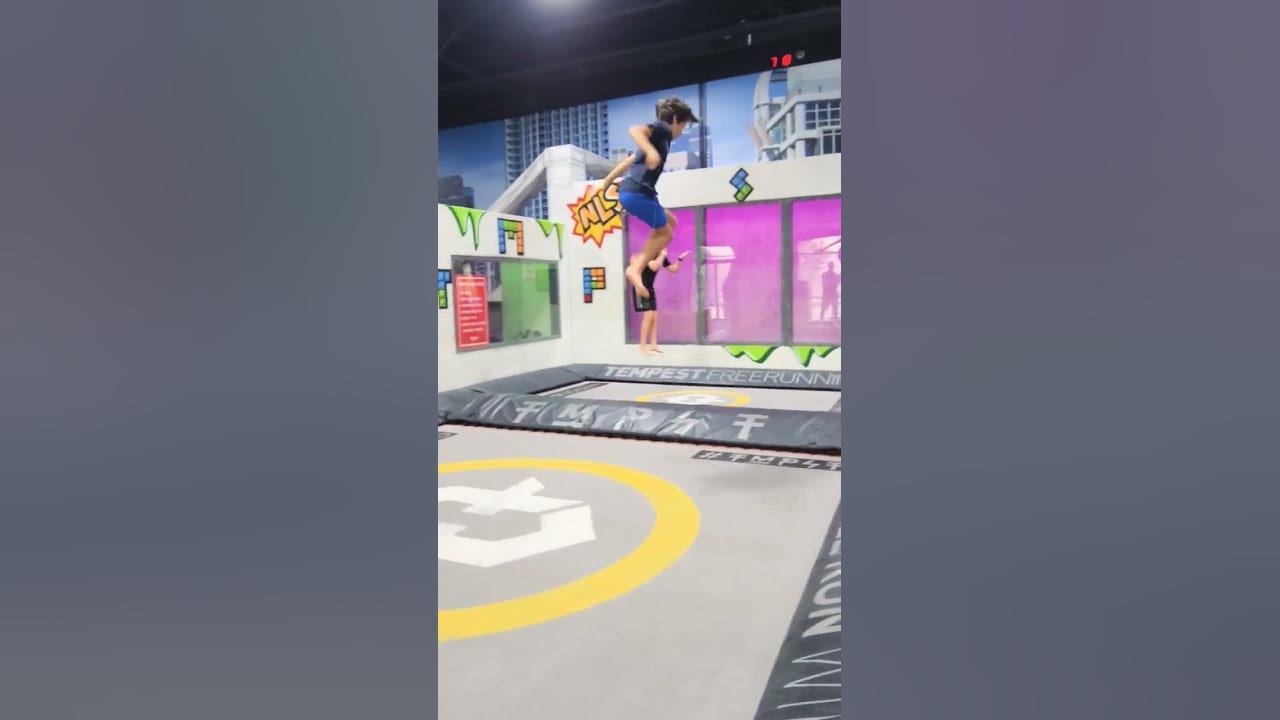 double backflip on trampoline #flips #shorts