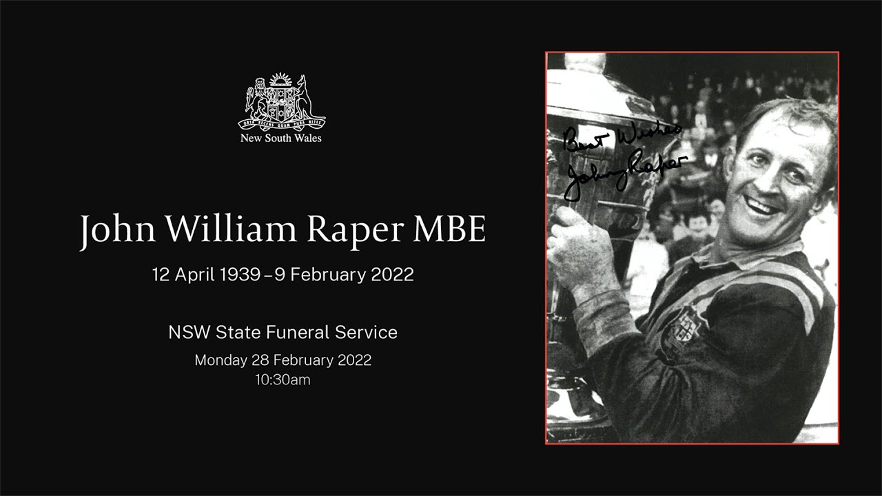 John Raper MBE - State Funeral