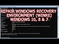 How to Repair or Restore the Windows Recovery Environment WINRE | Fix ReAgentC errors in Windows 10