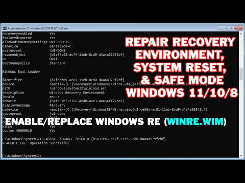 How to Repair or Restore the Windows Recovery Environment WINRE | Fix ReAgentC errors in Windows 10