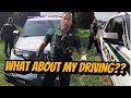 Man Calls Out Roided Out Cop For Driving Reckless