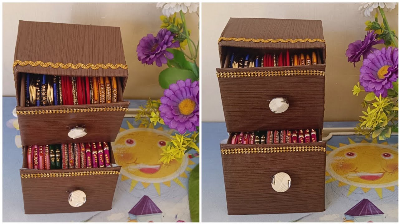 Waste box craft idea/cardboard box se kya banaen/#cardboardcrafts #tableorganizer #craft