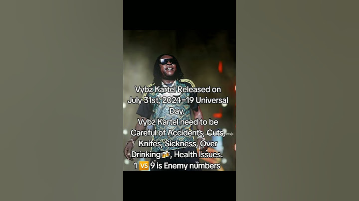 Vybz Kartel Released on July 31st, 2024=19 Universal Day.
