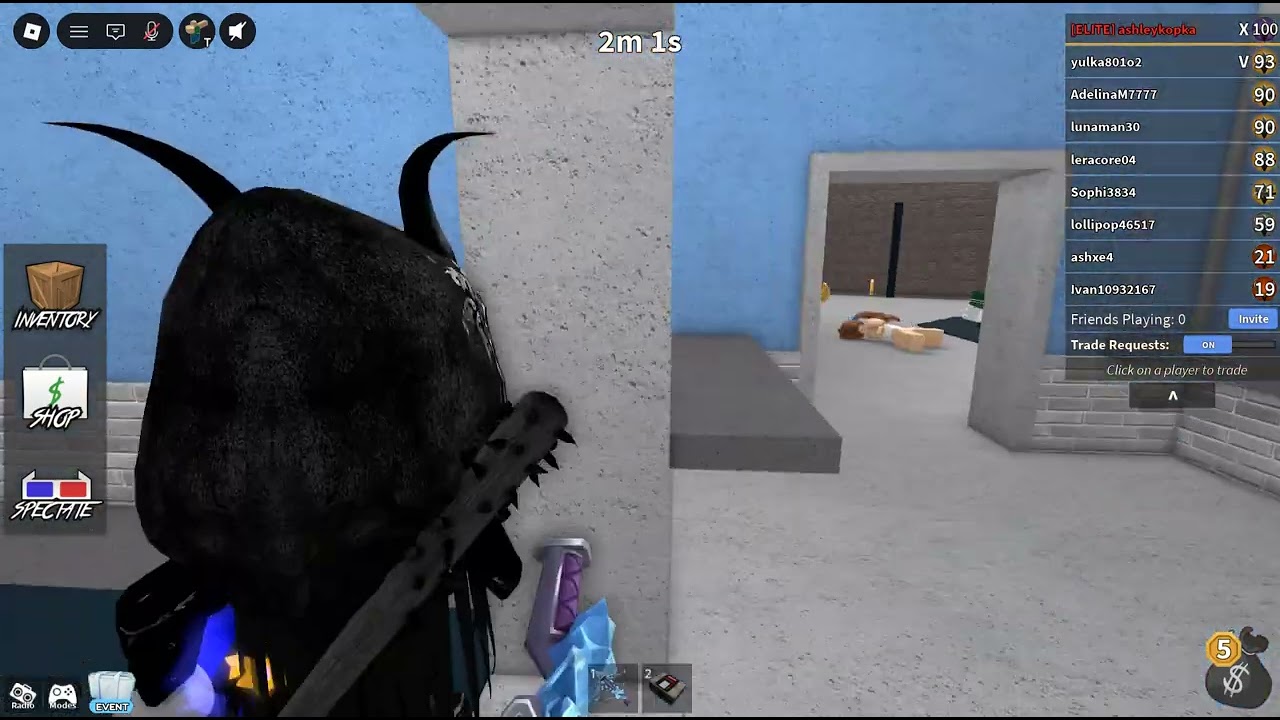 Mm2 sheriff round on my Friend's account