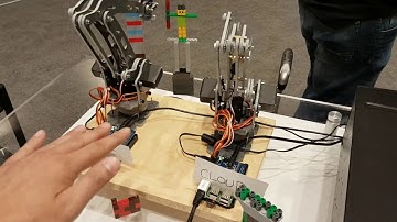 Raspberry Pi, Robot Arms and Leap Motion